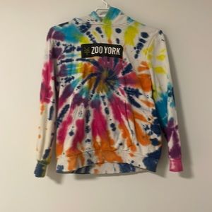 Zoo york tie dye hoodie youth Large